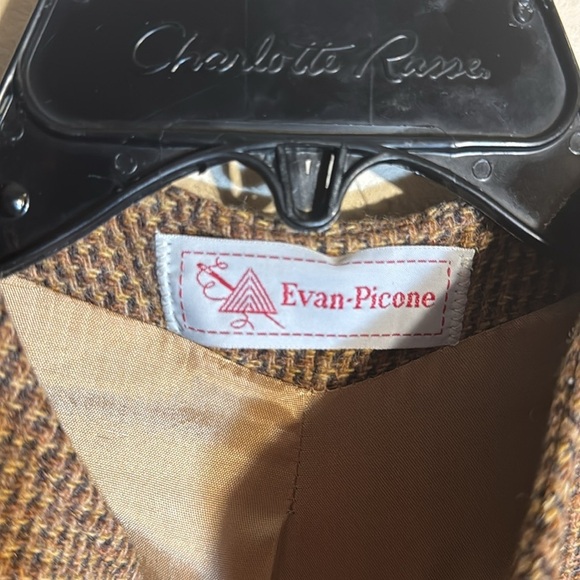 VTG‎ Evan Picone Micro plaid 100% wool blazer jacket - Picture 3 of 7